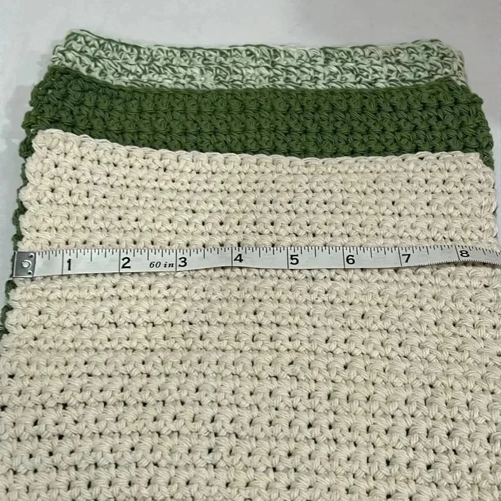Hand Crocheted Washcloth/Dishcloth - Set of 3